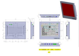 15寸無風扇工業平板電腦尺寸圖
